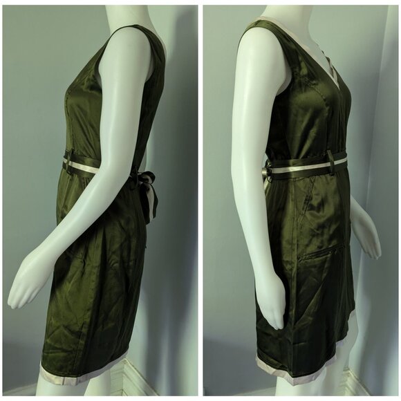 Kenzie green silk dress - 1970's inspired - Picture 3 of 8